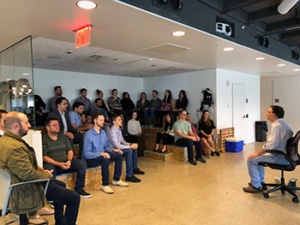 Teaching a Tech Company Meditation ClassesTeching Corporate Meditation Class in NYC